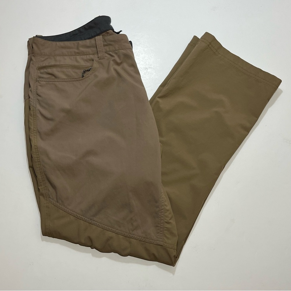 Mens Sherpa Nylon Straight Leg Pants, 36x29, Beige